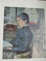 Toulouse Lautrec Print Portrait of the Artists Mother Reading Vintage 32091 - £15.82 GBP