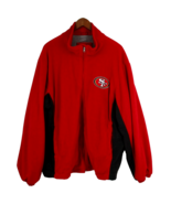 Mens XL NFL Red Gray Zip Up Fleece Jacket San Francisco SF 49ers Footbal... - $47.36 CAD