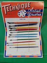 Artists Brushes Painting  15 Multicolor Vintage Paint Brushs - $14.58