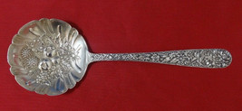 Repousse by Kirk Sterling Silver Berry Spoon with Fruit Round 925/1000 8 7/8" - $286.11