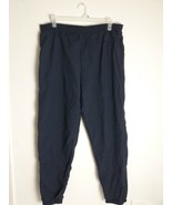 Vintage Reebok Windbreaker Lined Joggers Zip Legs Navy Blue Mens Size Large - $458.41 MXN