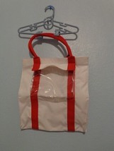 Clarins Red &amp; White Shopping Tote / Beach / Travel Shopping Bag Canvas - £3.19 GBP