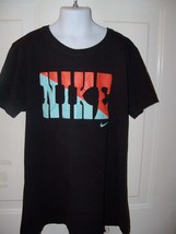 Nike Black Short Sleeve Slim Fit T-SHIRT Size L Boy&#39;s Euc - £11.64 GBP