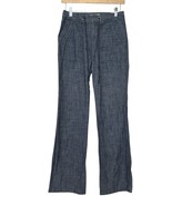 Banana Republic Martin Fit Blue Chambray Pants Size 0 Drawstring Wide Le... - $29.27 CAD
