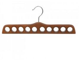 16" Walnut Wood &amp; Chrome Multi Scarf Hanger - $13.92