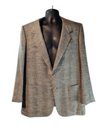 Men&#39;s VTG Gucci tweed 2 button blazer Satin Monogram Lined Sz EUR 52/7 U... - $260.51 CAD