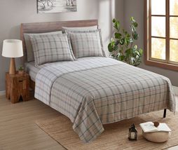 Twin Burberry Grey 6pc Bed Sheet Set Hotel Luxury Deep Pocket - £41.80 GBP