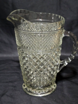 Vintage ANCHOR HOCKING 64oz Glass WEXFORD Pitcher - Diamond Pattern - MINT - $18.60