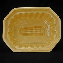 Yellow ware food mold with corn design circa 1900 - £49.30 GBP