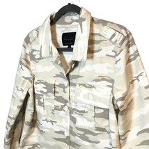 SANCTUARY women&#39;s peace white neutral tones lightweight camo jacket size... - $28.06