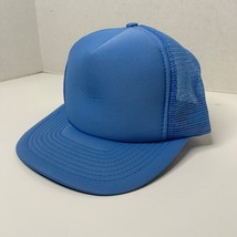 Vintage Light Blue Plain Trucker Hat Snapback Cap - £9.51 GBP