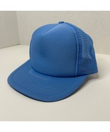 Vintage Light Blue Plain Trucker Hat Snapback Cap - £9.44 GBP