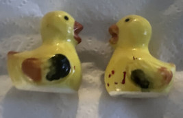 Handmade Vintage Japanese Yellow Birds Salt And Pepper Shakers - £7.58 GBP