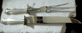 Sterling Silver F.A. Kirk Sheffield Carving Knife C.H.F Sons Fork Royal Family - $61.70