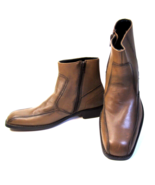 Kenneth Cole Eastbound Brown Leather Size 8M Zippered Ankle Boots preown... - $1,019.10 MXN