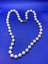 Vintage 18&quot; Faux Pearl Strand Necklace Womens Girls Jewelry - $7.77