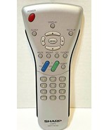 Original Sharp GA077WJSA LCD TV Remote Control Silver Not Tested - $8.41