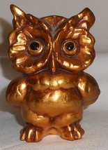 Freeman McFarlin GOLD COLOR 5 3/4&quot; Ceramic OWL Made in California - £23.80 GBP