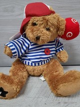 Burton &amp; Burton Plush Abearica Brown Bear with Hat and Balloon Stuffed A... - £6.29 GBP