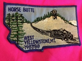 MONTANA, WEST YELLOWSTONE MT 1987/88 HORSE BUTTE SNOWMOBILE SOUVENIR PATCH - $23.64