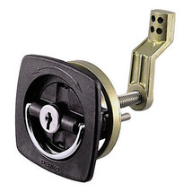 Perko Black Flush Lock - 2.5&quot; x 2.5&quot; w/Offset Cam Bar &amp; Flexible Polymer Strike - £48.38 GBP