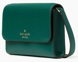 R Kate Spade Brynn Flap Crossbody Deep Jade Dark Green K4804 NWT $239 MSRP - $84.14