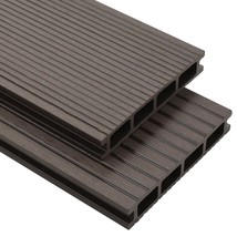 vidaXL WPC Hollow Decking Boards with Accessories 32.8 &#39; 13.1 &#39; Dark Bro... - $20,951.61