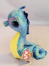 Ty Beanie Boos Neptune the Seahorse 6in Plush Stuffed Animal Toy with He... - £8.52 GBP