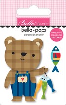 Lake Life Bella-Pops 3D Stickers-Bearly Fishing BB2762 - $14.07