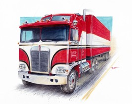 Signed BJ AND THE BEAR Kenworth Truck Poster Print Wall Art 11x14 Unframed - $449.81 MXN