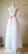 WHITE Tiered Tulle Skirt Outfit Women Custom Plus Size Tulle Skirt for Wedding image 8