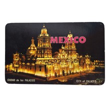 Postcard Night View Of The Cathedral Of Mexico City Mexico Chrome Posted - £5.21 GBP