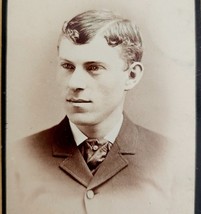Real Photo Carleton Cabinet Card Victorian Maine 4.5 x 2.25&quot; Free Mason ... - $39.99