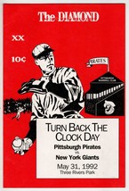 VINTAGE May 31 1992 Giants @ Pittsburgh Pirates Turn Back the Clock Program - £31.60 GBP