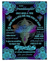 Dragonfly Colorful Blanket Gift For Granddaughter Love Grandma Custom Blanket - £46.80 GBP+