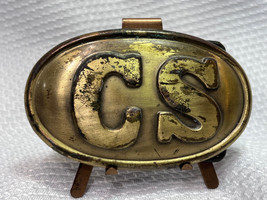 Vtg CS Belt Buckle Confederate Sons Replica Cosplay Reenactment Encampment - $29.65