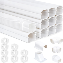 Mini Split Line Set Cover Kit 3&quot; W 16Ft Air Conditioners Decorative PVC ... - $1,940.22 MXN