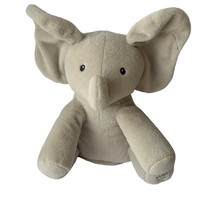 Baby Gund Flappy The Elephant Gray Plush Stuffed Sings Play Peek A Boo Works - £15.03 GBP