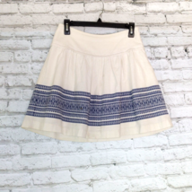 Madewell Skirt Womens 0 Embroidered Mini Pleated Hippie Bohemian Greek - $19.99