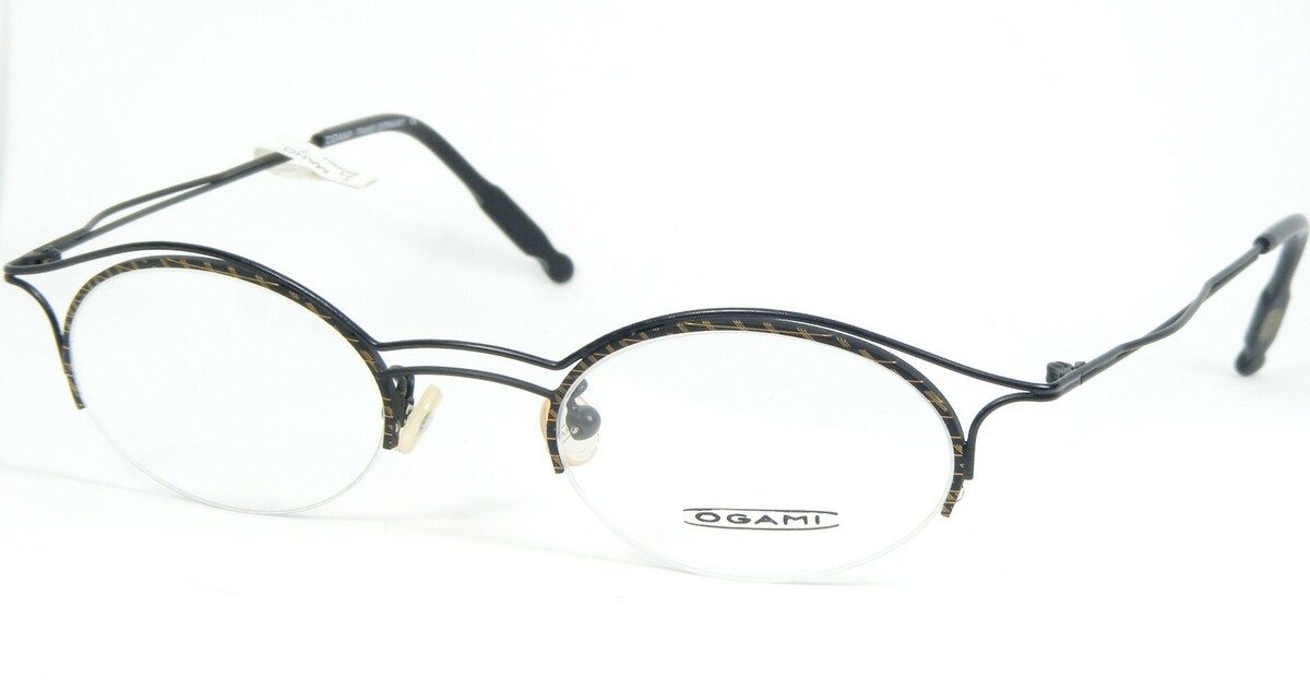 Lunettes Vintage OGAMI MAHO 7 Noires / Cuivre Monture 48-18-145mm Allemagne - $76.50