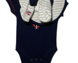 New MLB Minnesota Twins Infant 3 Piece Bodysuit Layette Set, Bib Boots N... - $9.70