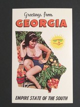 Georgia State Map Large Letter Greetings Dexter Press c1960s UNP Postcard (b) - £3.85 GBP