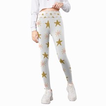 Girls Printed Leggings White and Gold Stars Sizes S-4X Available! - $26.99