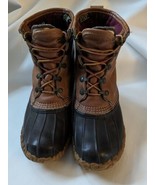 Vintage LL Bean Duck Boots Men 8 LG Brown Leather Lined Maine Hunting Sh... - $60.91 CAD