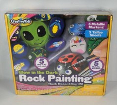 Glow In The Dark Rock Painting Arts and Craft Kit for Kids - Supplies + 10 Rocks - £15.81 GBP
