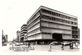 RPPC Postcard Almances Favier S.A. Building Old Cars Pedestrians Guadala... - $8.42