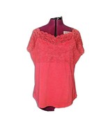 Torrid Top Red Women Plus Size 1X Lace Bust And Sleeves - $26.73