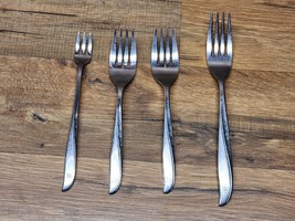 Oneida Twin Star Atomic Starburst Community Stainless Steel Forks - Lot Of 4 - £14.01 GBP