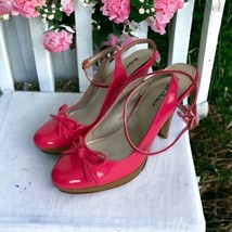 Michael Antonio Womens Pink Shoes Size 7.5 Pumps Heels Shoes Ankle Strap - $21.39
