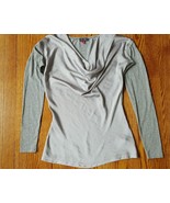 VINCE CAMUTO Womens Size XS Long Sleeve Cowl Neck Top Blouse Tunic two t... - $11.34